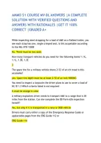 AMMO 51 COURSE MV-DL ANSWERS &vert;A COMPLETE SOLUTION WITH VERIFIED QUESTIONS AND ANSWERS WITH RATIONALES &vert;GET IT 100&percnt; CORRECT &vert;GRADED A&plus;