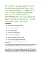BIO 669 EXAM 200 ACTUAL QUESTIONS AND &NewLine;CORRECT ANSWERS WITH RATIONALE LATEST &NewLine;2026 ALREADY GRADED A&plus; &ndash; COMPREHENSIVE &NewLine;QUESTIONS AND ANSWERS &vert; VERIFIED AND &NewLine;WELL-DETAILED ANSWERS &vert; DETAILED &NewLine;EXPLANATIONS AND RATIONALES &vert; COMPLETE &NewLine;EXAM PREPARATION ST