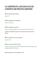 CA CHIROPRACTIC LAW EXAM CCLE KEY&NewLine;CONCEPTS AND PRACTICE QUESTIONS