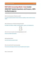 MGT 6201 Accounting Week 1 Exam &lpar;Latest 2026&sol;2027 Update&rpar; Questions and Answers&comma; 100&percnt; Verified Graded A&plus;