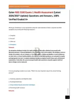 Galen NSG 3160 Exams 1 Health Assessment &lpar;Latest 2026&sol;2027 Update&rpar; Questions and Answers&comma; 100&percnt; Verified Graded A&plus;