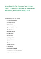 North Carolina Fire Inspector Level I Exam &NewLine;2026 &vert; 150 Practice Questions & Answers with &NewLine;Rationales &vert; Certification Study Guide 