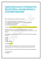 Cognitive Neuroscience&colon; The Biology of the Mind 5th Edition - Gazzaniga &lpar;Chapters 1-14&rpar; Complete Study Guide