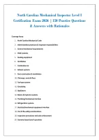 North Carolina Fire & Mechanical Inspector Level I Exam Prep Bundle 2026 &vert; 300 Practice Questions & Answers &vert; Detailed Rationales &vert; Certification Study Guide