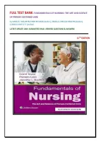 FULL TEST BANK- FUNDAMENTALS OF NURSING&colon; THE ART AND SCIENCE OF PERSON-CENTERED CARE 11TH EDITION by CAROL R&period; TAYLOR PhD MSN RN FAAN &lpar;Author&rpar;&comma; PAMELA LYNN EdD MSN RN &lpar;Author&rpar;&comma; JENNIFER BARTLETT &lpar;Author&rpar; LATEST UPDATE 100&percnt; GURANTEED PASS- VERIFIED QUEST&NewLine;