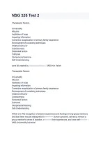 NSG 526 Test 2 2026&sol;2027 &vert; Nursing Exam Review & Study Guide