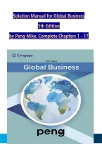 Instructor Manual for Global Business 5th Edition by Mike W&period; Peng&NewLine;