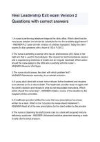 HESI Leadership Exit Exam Version 2 &vert; Questions & Answers &vert; Study Guide & Exam Review 2026&sol;2027