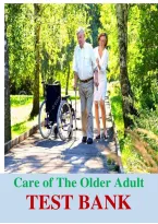 Care of The Older Adult -TEST BANK&period;