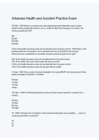 Arkansas Health & Accident Insurance Practice Exam &vert; Questions & Answers &vert; Study Guide & Exam Review 2026&sol;2027