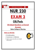 NUR 230 OB&sol;Peds Exam 3 &ndash; Galen College of Nursing &lpar;2026&rpar; 50 Actual Questions & Correct Answers &vert; Guarantee Pass