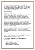 IAHSS ADVANCED OFFICER CERTIFICATION 2026&ndash;2027 &mdash; &NewLine;ADVANCED OFFICER CERTIFICATION&comma; IAHSS ACTUAL EXAM &NewLine;&lbrack;QUESTION 1- 200&rsqb; AND ANSWERS UPDATED 2026&sol;2027&vert; 100&percnt; &NewLine;VERIFIED&vert;DETAILED RATIONALES &ndash;PASS GUARANTEED A&plus; &NewLine;GRADED &vert;INSTANT DOWNLOAD 