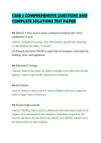 CAIB 2 COMPREHENSIVE QUESTIONS AND&NewLine;COMPLETE SOLUTIONS TEST PAPER&NewLine;
