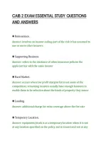 CAIB 2 EXAM ESSENTIAL STUDY QUESTIONS&NewLine;AND ANSWERS