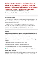Minnesota Wastewater Operator Class C Exam 2026 &vert; Practice Questions&comma; Verified Answers & Detailed Rationales &vert; Wastewater Operator Class C Certification Prep PDF