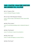 CAIB 4 CHAPTER 1 EXAM PREP QUESTIONS&NewLine;AND ANSWERS FULL SOLUTION&NewLine;
