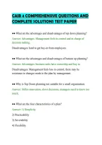CAIB 4 COMPREHENSIVE QUESTIONS AND&NewLine;COMPLETE SOLUTIONS TEST PAPER&NewLine;