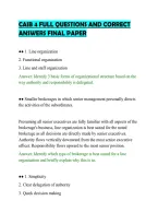 CAIB 4 FULL QUESTIONS AND CORRECT&NewLine;ANSWERS FINAL PAPER