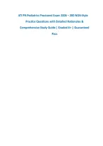 ATI PN Pediatrics Proctored Exam 2026 &ndash; 200 NGN-Style &NewLine;Practice Questions with Detailed Rationales & &NewLine;Comprehensive Study Guide &vert; Graded A&plus; &vert; Guaranteed &NewLine;Pass 