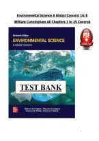 Test Bank for Environmental Science&colon; A Global Concern 16th Edition &lpar;Cunningham&comma; 2023&rpar;&comma; Chapter 1-25 &vert; Complete Guide A&plus;