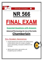 NR 566 Final Exam &ndash; Advanced Pharmacology for Care of the Family Chamberlain &lpar;2026&sol;2027&rpar; Expected Questions & Answers to Pass the Exam