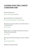CALIFORNIA NOTARY PUBLIC COMPLETE&NewLine;COURSE REVIEW GUIDE