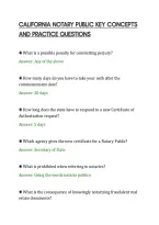 CALIFORNIA NOTARY PUBLIC KEY CONCEPTS&NewLine;AND PRACTICE QUESTIONS&NewLine;