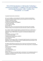 WGU D322 Introduction to Information Technology &vert; Actual Exam 2026&sol;2027 &vert; Complete Exam-Style Questions with Detailed Rationales &vert; 100&percnt; Verified &vert; Pass Guaranteed &ndash; A&plus; Graded