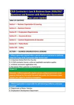 CSLB Contractor&rsquo;s Law & Business Exam 2026&sol;2027 - &NewLine;Questions and Answers with Rationales Guaranteed &NewLine;Pass Latest Update