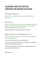 CALIFORNIA QME ICAC PRACTICE&NewLine;QUESTIONS AND DETAILED SOLUTIONS&NewLine;