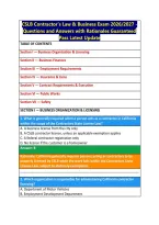 CSLB - Questions and Answers with Rationales Exam BUNDLE 