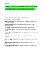 CLUB PILATES WRITTEN FINAL EXAM 2026 QUESTIONS WITH &NewLine;VERIFIED QUESTIONS DETAILED RATIONALES GRADED A&plus;