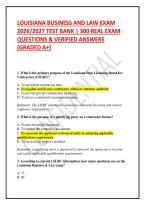 Louisiana Business and Law Exam 2026&sol;2027 Test Bank &vert; 300 Real Exam Questions & Verified Answers &lpar;Graded A&plus;&rpar;