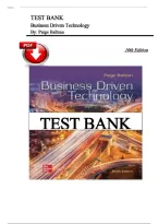 Business Driven Technology &ndash; 10th Edition by Paige Baltzan &vert; Complete Solutions manual &lpar;All Chapters&rpar; ISBN&colon; 9781259924927