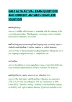 CALT ALTA ACTUAL EXAM QUESTIONS&NewLine;AND CORRECT ANSWERS COMPLETE&NewLine;SOLUTION