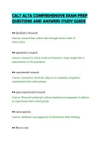 CALT ALTA COMPREHENSIVE EXAM PREP&NewLine;QUESTIONS AND ANSWERS STUDY GUIDE