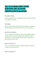 CALT ALTA EXAM SCRIPT TESTED&NewLine;QUESTIONS AND SOLUTIONS&NewLine;CERTIFICATION EVALUATION