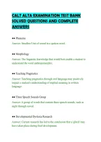 CALT ALTA EXAMINATION TEST BANK&NewLine;SOLVED QUESTIONS AND COMPLETE&NewLine;ANSWERS&NewLine;