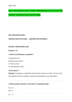 WGU C959 DISCRETE MATH I EXAM COMPREHENSIVE QUESTIONS AND &NewLine;CORRECT ANSWERS LATEST EDITION 2026 