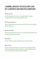 CAMPBELL BIOLOGY IN FOCUS URRY CAIN&NewLine;KEY CONCEPTS AND PRACTICE QUESTIONS&NewLine;