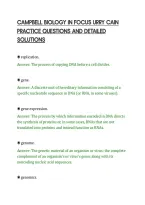 CAMPBELL BIOLOGY IN FOCUS URRY CAIN&NewLine;PRACTICE QUESTIONS AND DETAILED&NewLine;SOLUTIONS&NewLine;