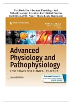 Test Bank For Advanced Physiology And Pathophysiology&colon; Essentials For Clinical Practice 2nd Edition&comma; 2024 &lpar; Nancy Tkacs &comma;Linda Herrmann&rpar;