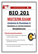 BIO 201 Midterm Exam &ndash; Anatomy & Physiology I &ndash; StraighterLine &lpar;2026&rpar; Actual Questions with Verified Answers &vert; Take & Pass the Exam &lbrack;Updated PDF&rsqb;