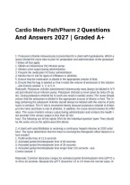 Cardio Meds Path&sol;Pharm 2 Questions And Answers 2027 &vert; Graded A&plus;