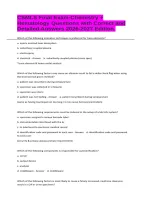 CSMLS Final Exam-Chemistry &plus; Hematology Questions with Correct and Detailed Answers 2026-2027 Edition&period;