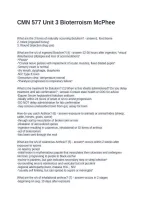 CMN 577 Unit 3 Bioterroism McPhee Questions and Answers
