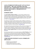 ASANA WORKFLOW SPECIALIST ACTUAL EXAM &NewLine;&lbrack;QUESTION 1- 200&rsqb; AND ANSWERS UPDATED &NewLine;2026&sol;2027&vert; 100&percnt; VERIFIED&vert;DETAILED RATIONALES &NewLine;PASS GUARANTEED A&plus; GRADED &vert;INSTANT &NewLine;DOWNLOAD 