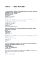 CMN 577 Final - Module 6 Questions with Solutions