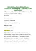 NSG 3160 Exam 3 V2 &vert; NSG 3160 Health &NewLine;Assessment &vert; Actual Q&A with Rationale &lpar;NSG3160 &NewLine;Exam 3&rpar; &vert; Galen 