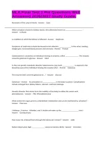 MLA Final Test 1 Pre Questions Well Answered 2026&sol;2027 Study Guide&period;